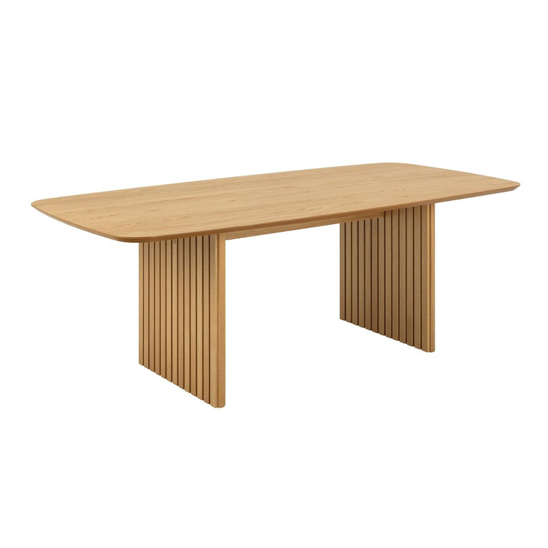 Wooden Dining Table for 6 People 220cm Wide Rectangular - Christo