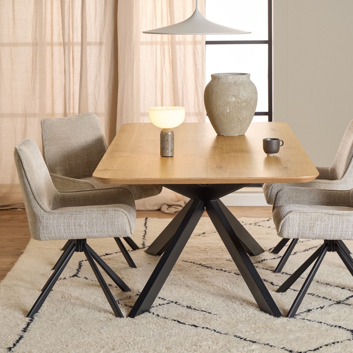 Wooden Dining Table for 6 to 8 People Rectangular - Irwine