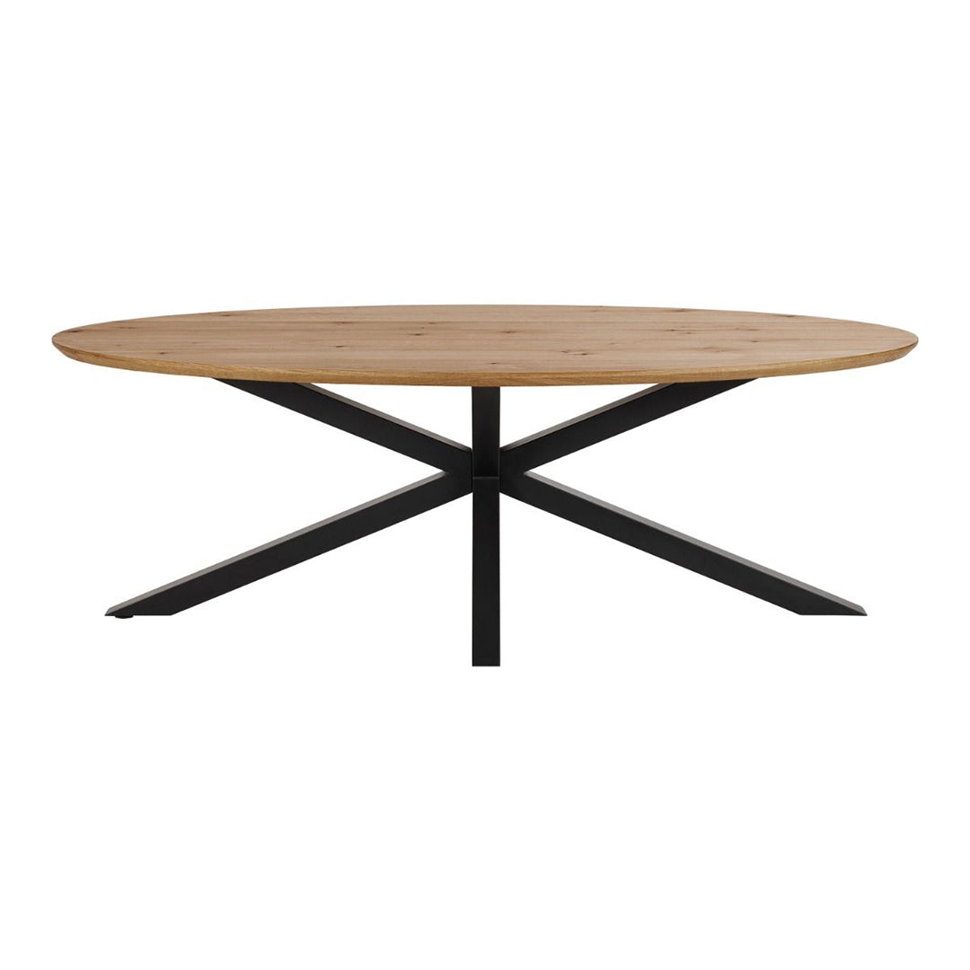 Wooden Dining Table for 8 People 220cm Wide Oval - Heaven