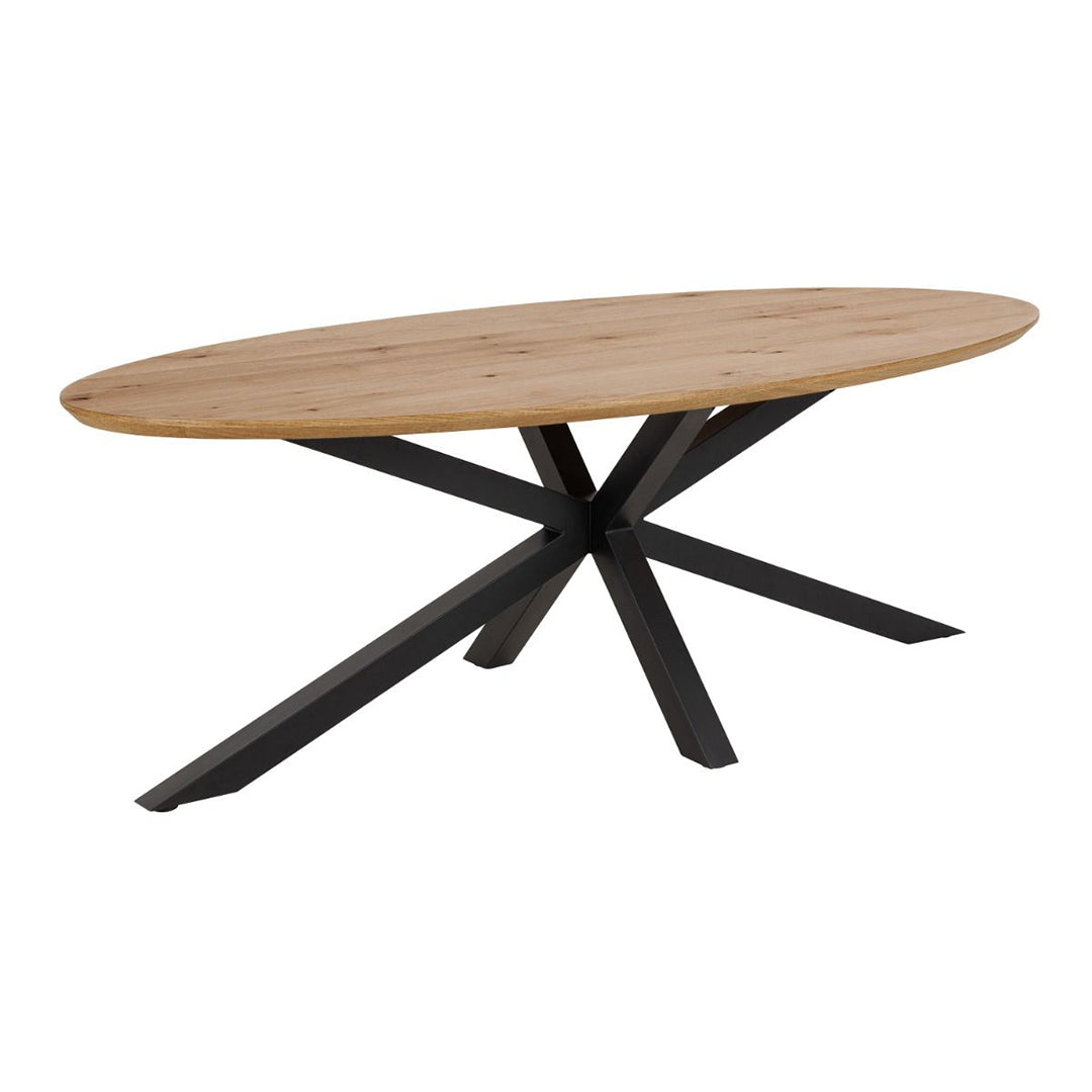 Wooden Dining Table for 8 People 220cm Wide Oval - Heaven