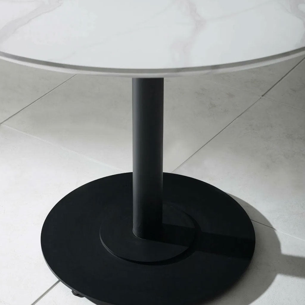 Wooden Dining Table 80cm Wide for 4 People Round - Luca