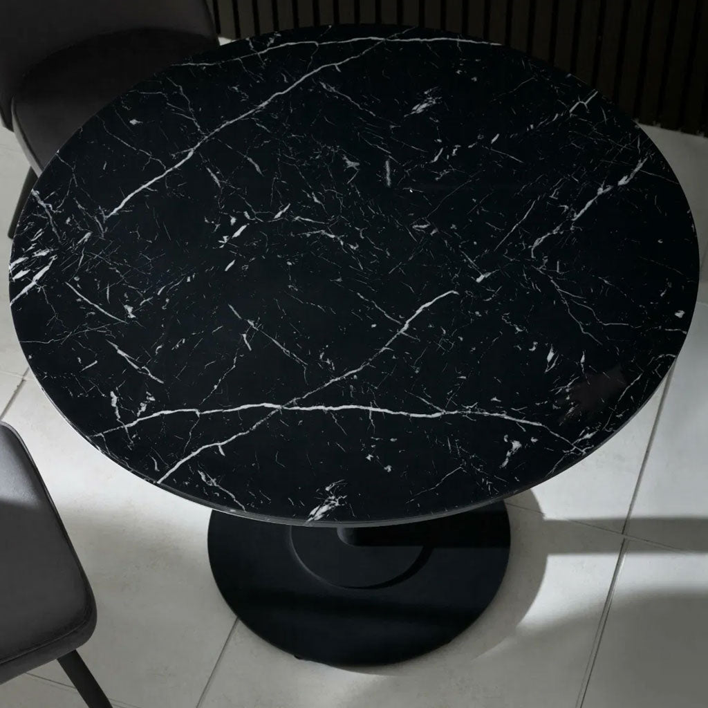 Wooden Dining Table 80cm Wide for 4 People Round - Luca