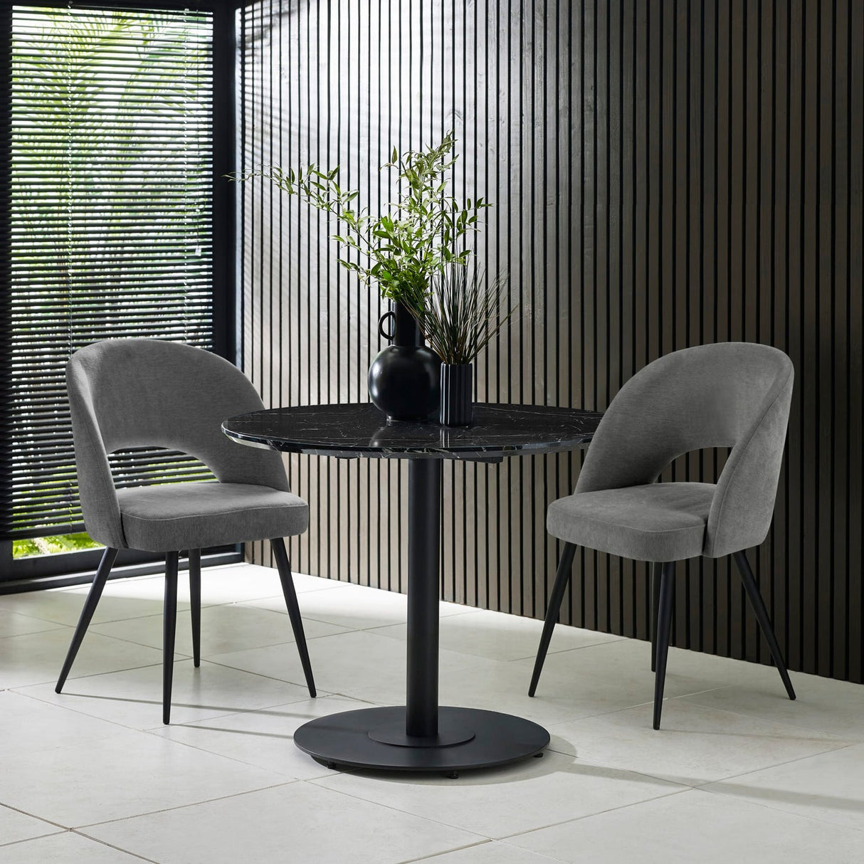 Wooden Dining Table 80cm Wide for 4 People Round - Luca