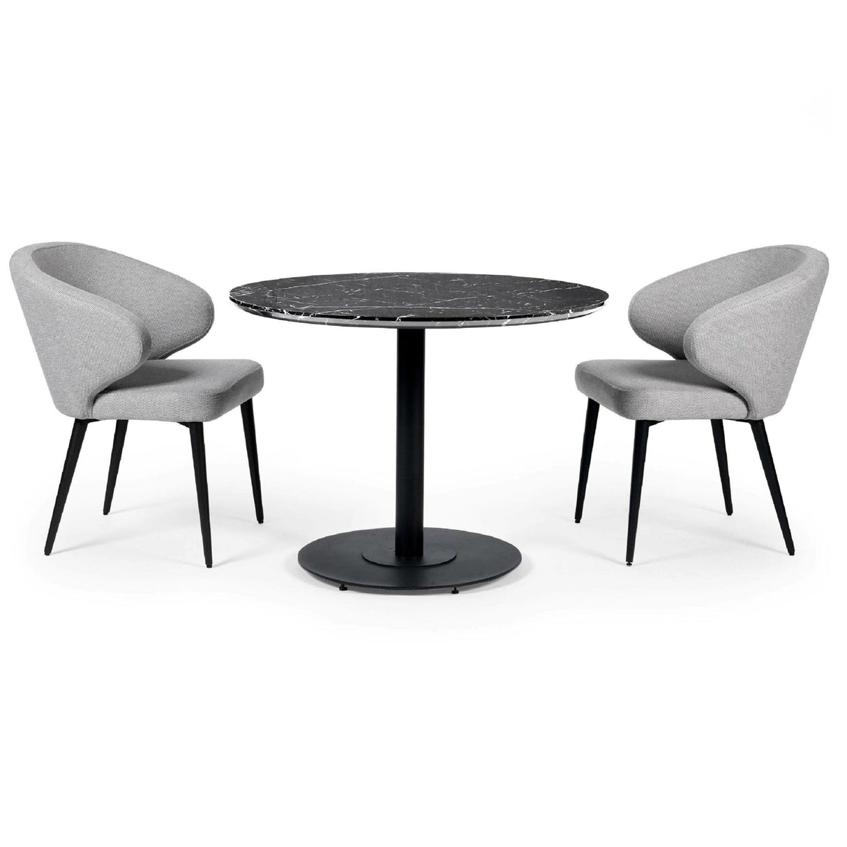 Wooden Dining Table 80cm Wide for 4 People Round - Luca