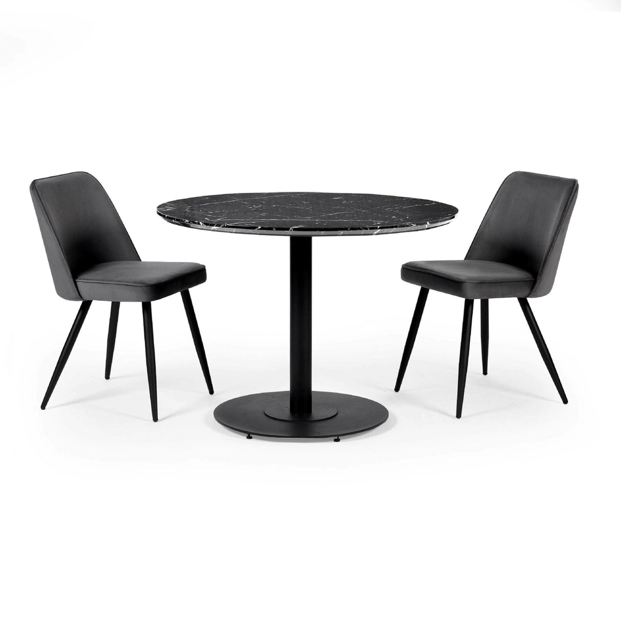 Wooden Dining Table 80cm Wide for 4 People Round - Luca