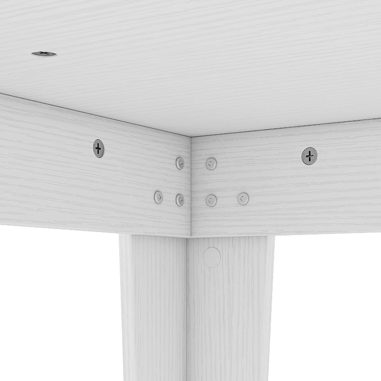 Wooden Dining Table 80cm Wide Square for 4 People - Velmora
