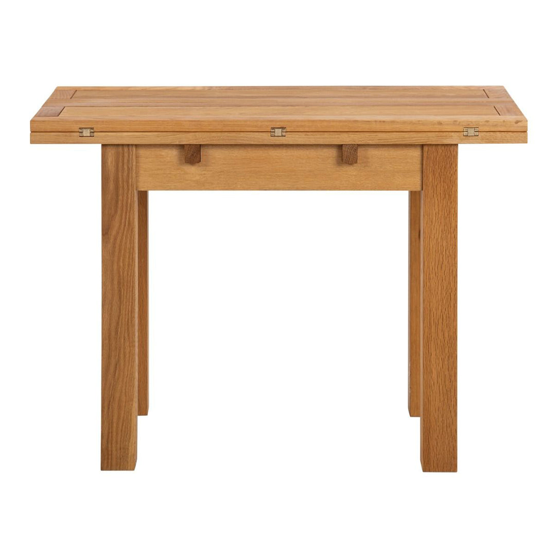 Wooden Dining Table Extending With 4 Riano Black Dining Chairs - Kenley