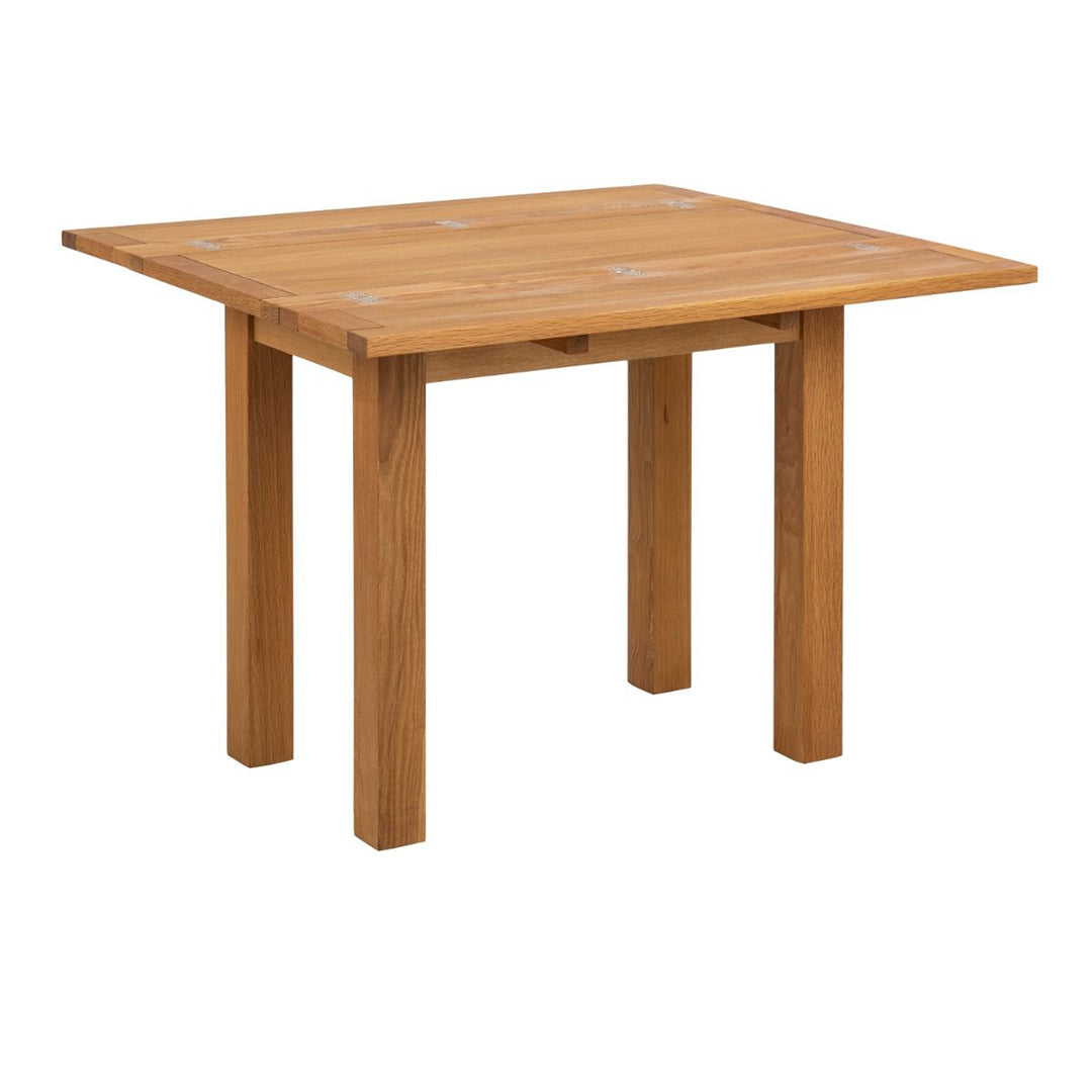 Wooden Dining Table Extending With 4 Riano Black Dining Chairs - Kenley