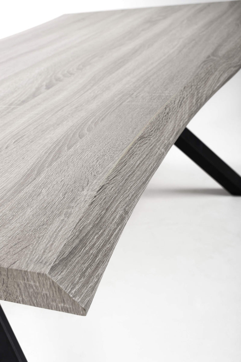 Wooden Dining Table for 4 People 160cm Wide Rectangular And Curved - Narvik