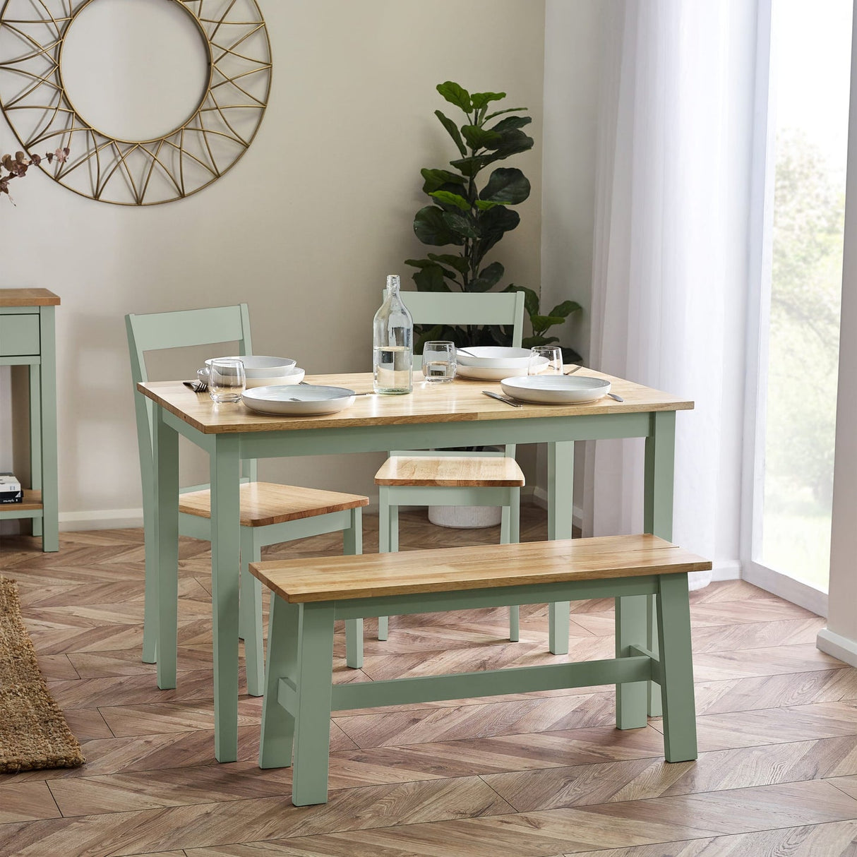 Wooden Dining Table for 4 People - Linwood