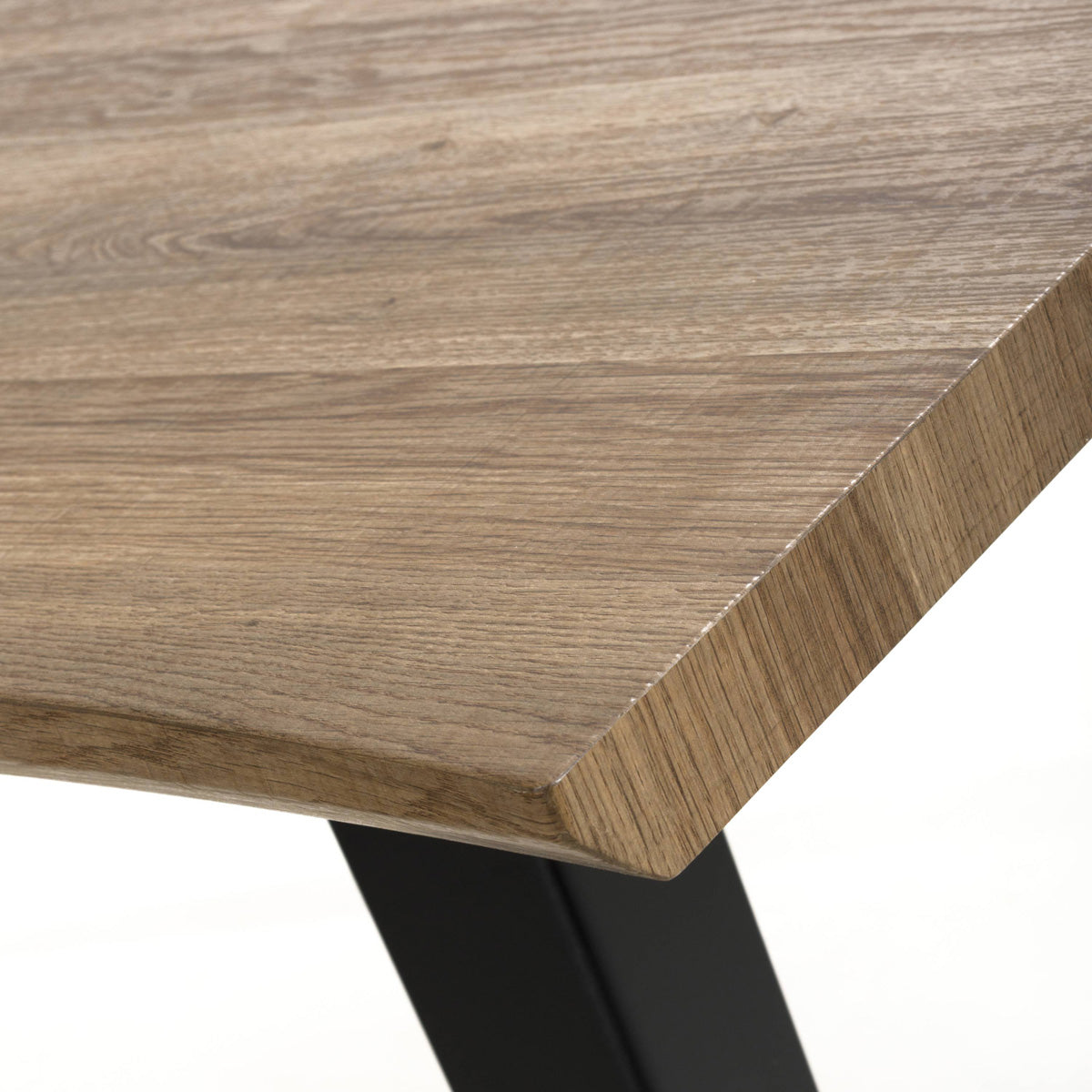 Wooden Dining Table for 4 People Rectangular And Curved - Nassau