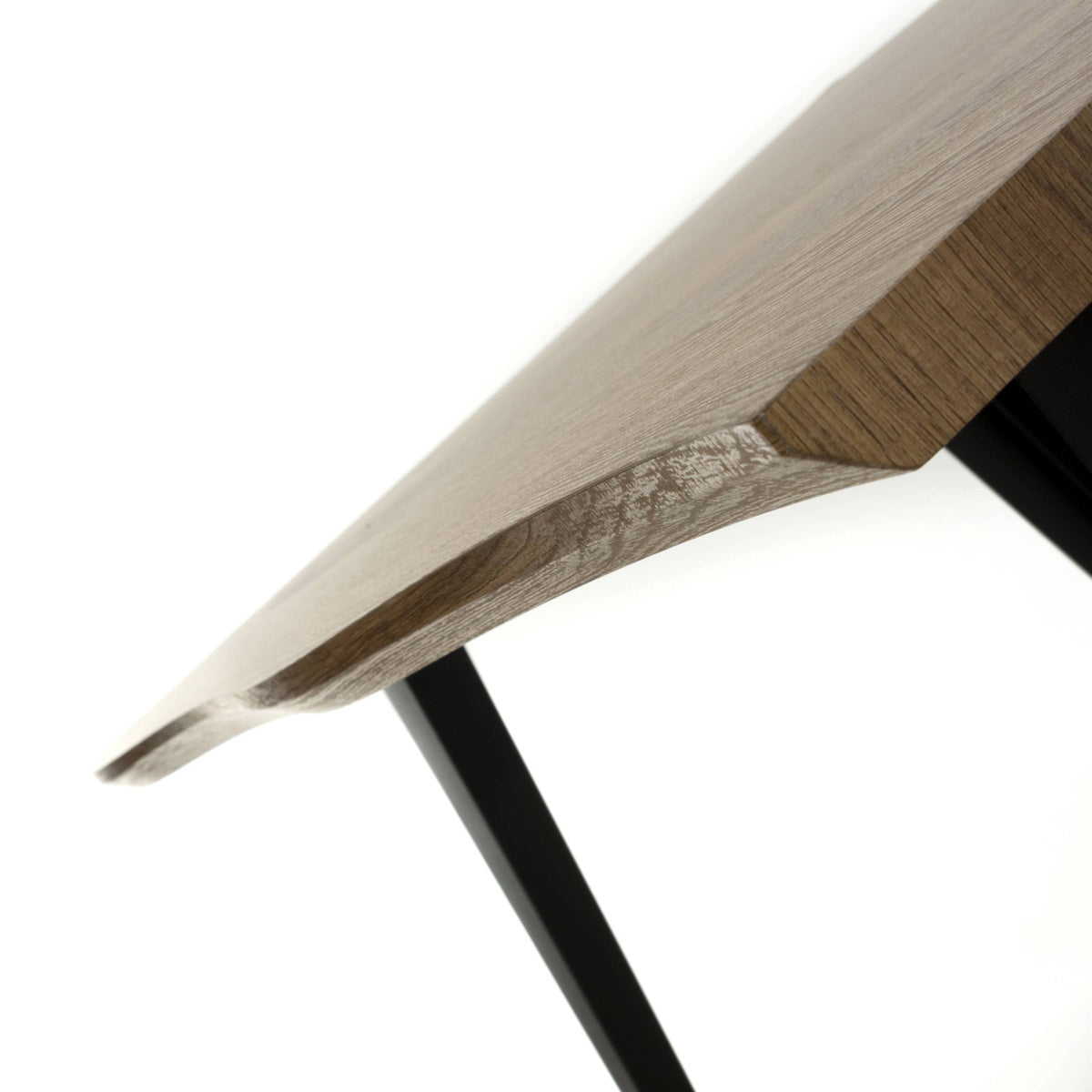 Wooden Dining Table for 4 People Rectangular And Curved - Nassau