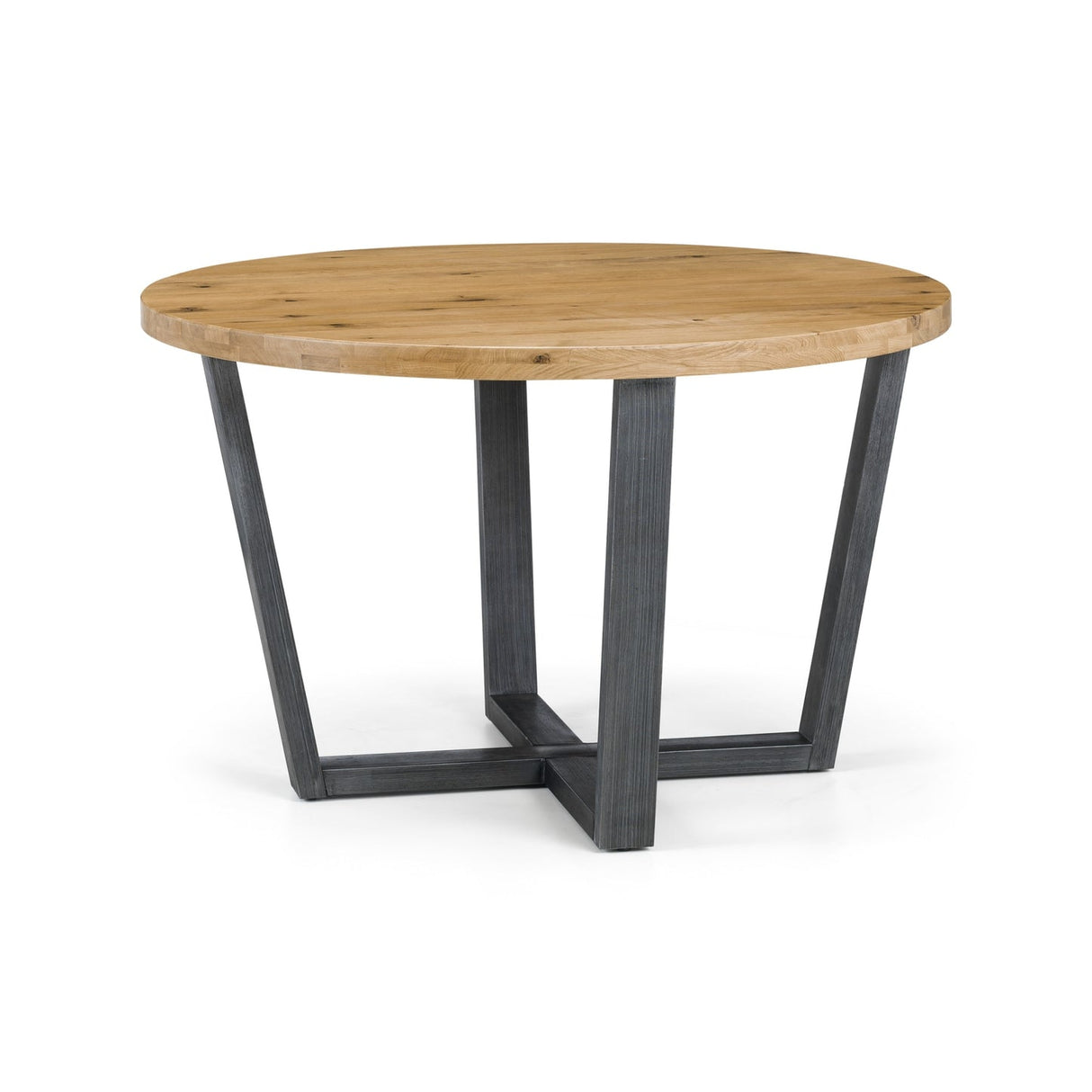 Wooden Dining Table for 4 People Round - Brooklyn