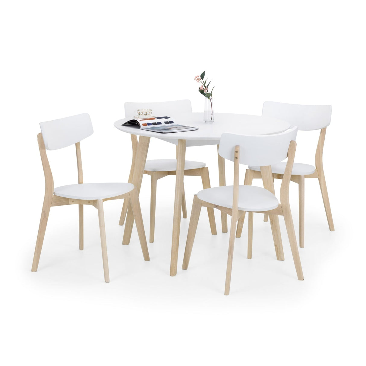 Wooden Dining Table for 4 People Round - Casa