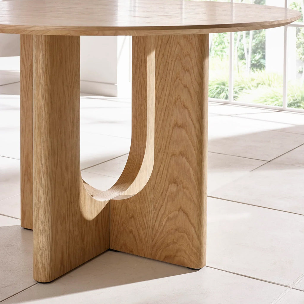 Wooden Dining Table for 4 People Round - Cellini