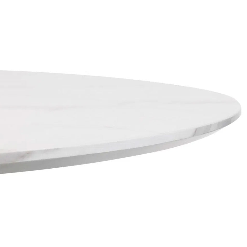 Wooden Dining Table for 4 People Round - Hockley