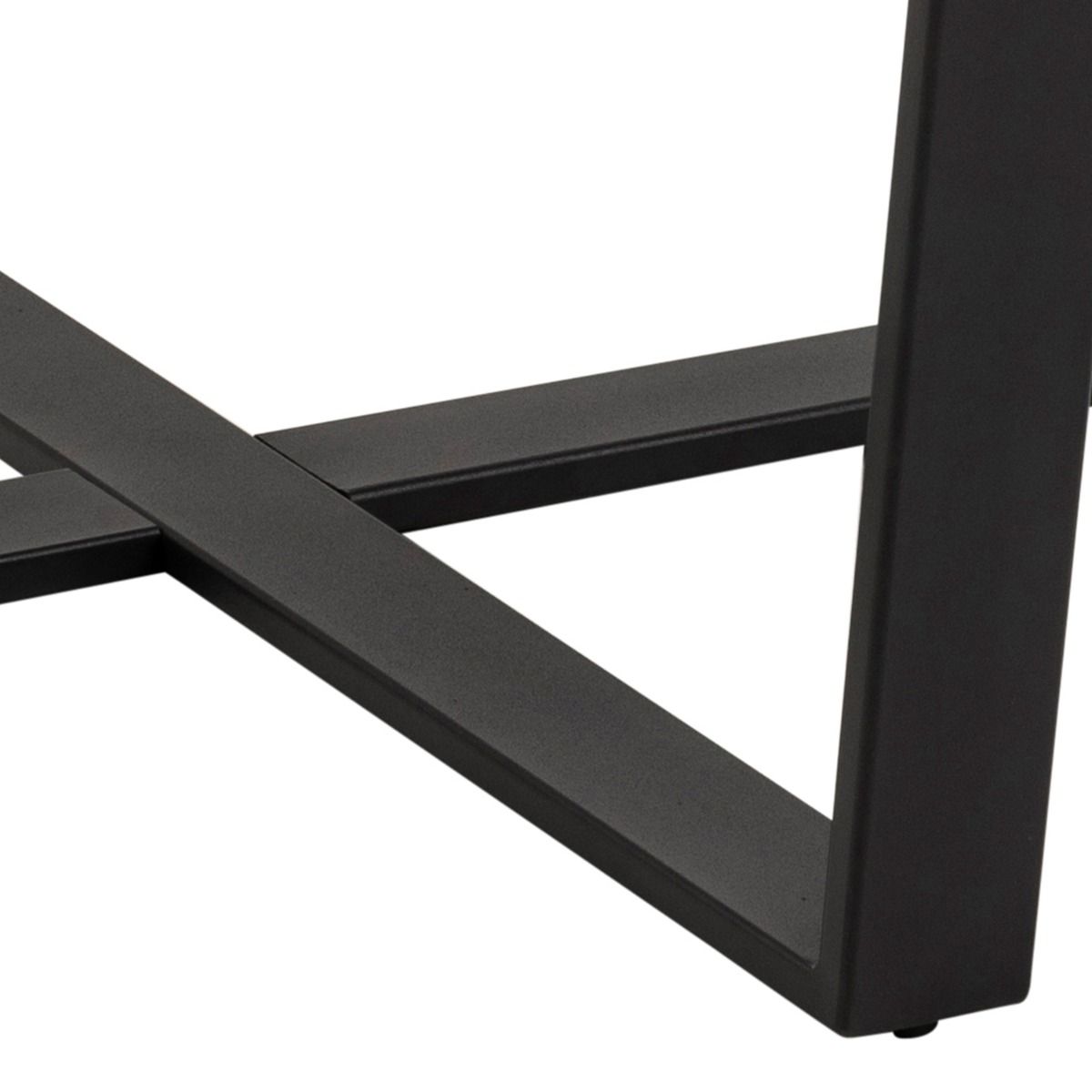 Wooden Dining Table for 4 People Round in Marble Effect - Amble