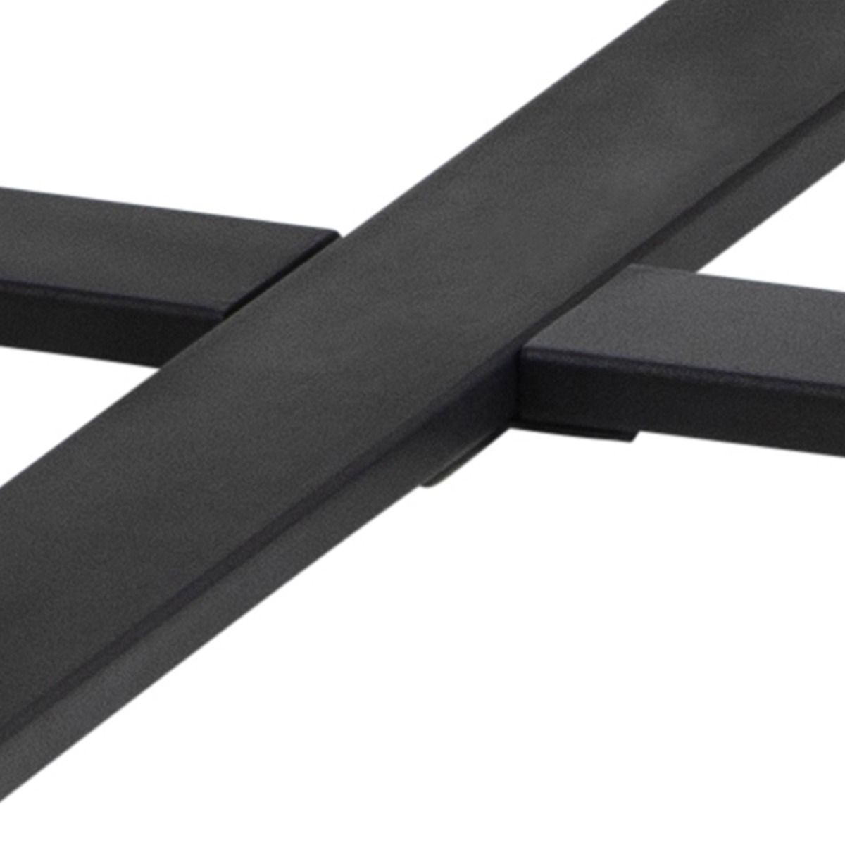 Wooden Dining Table for 4 People Round in Marble Effect - Amble