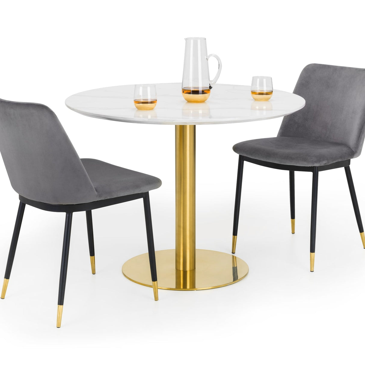 Wooden Dining Table for 4 People Round - Palermo