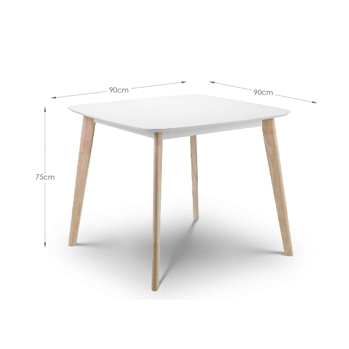 Wooden Dining Table for 4 People Square - Casa
