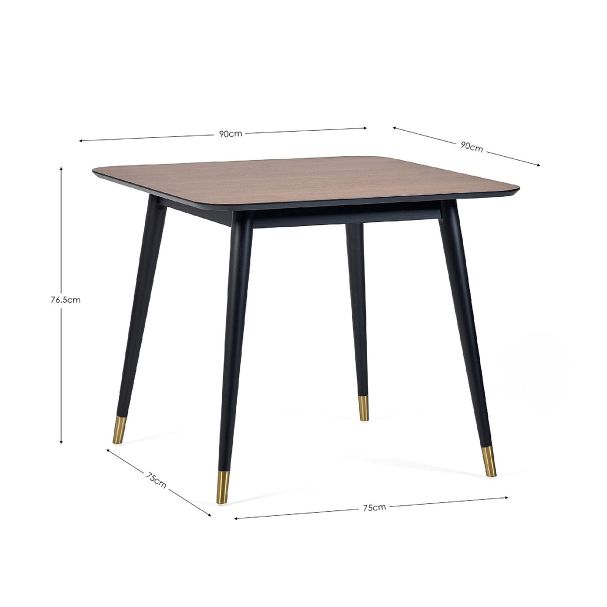 Wooden Dining Table for 4 People Square - Findlay