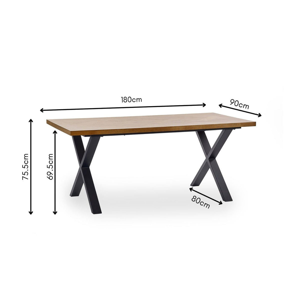 Wooden Dining Table for 4 to 6 People - Aron
