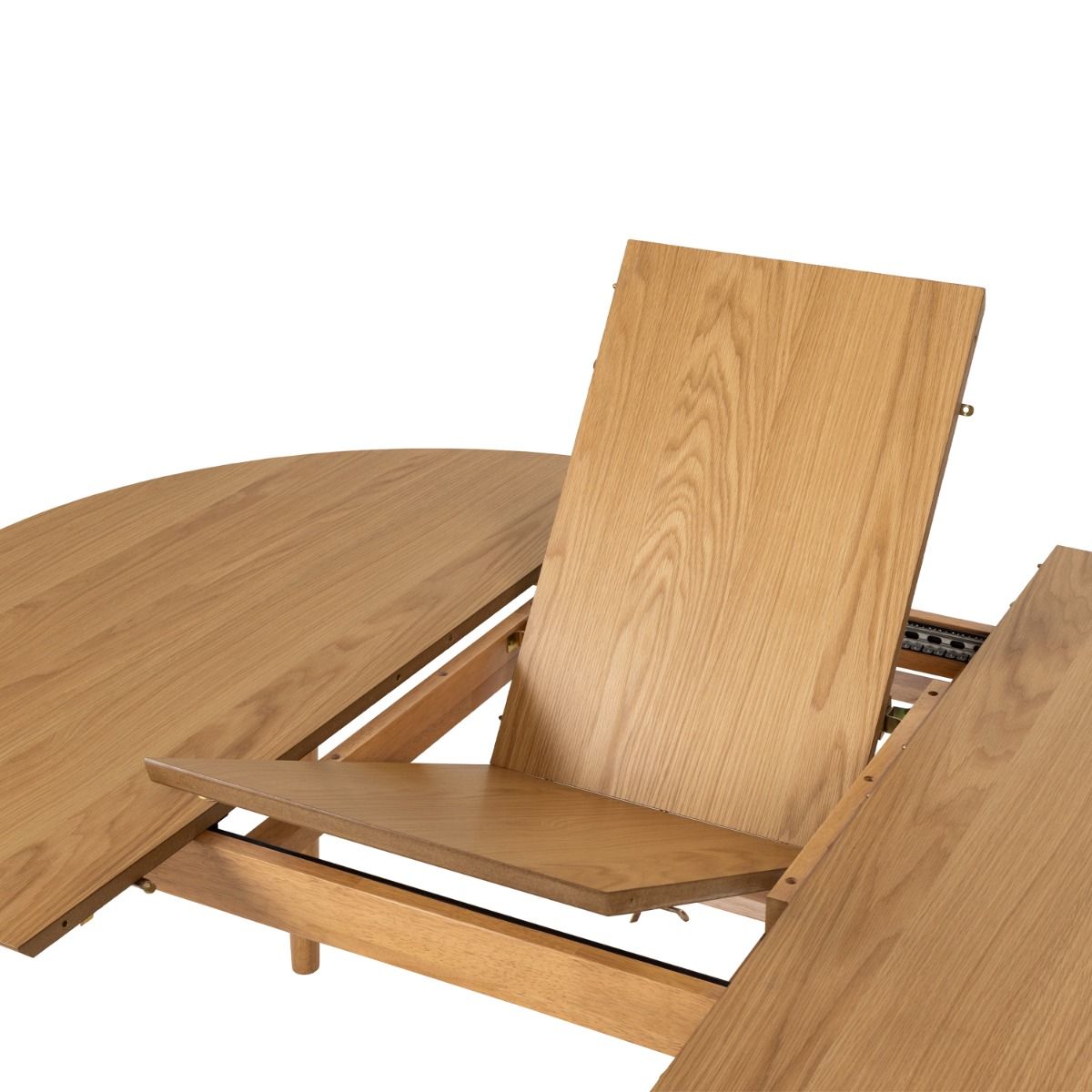 Wooden Dining Table for 4 to 6 People People Round Extending - Montreux