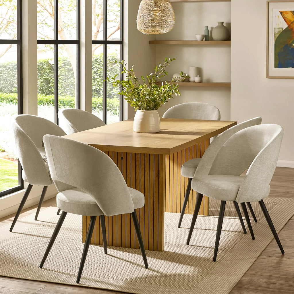 Wooden Dining Table for 4 to 6 People Rectangular - Arundel