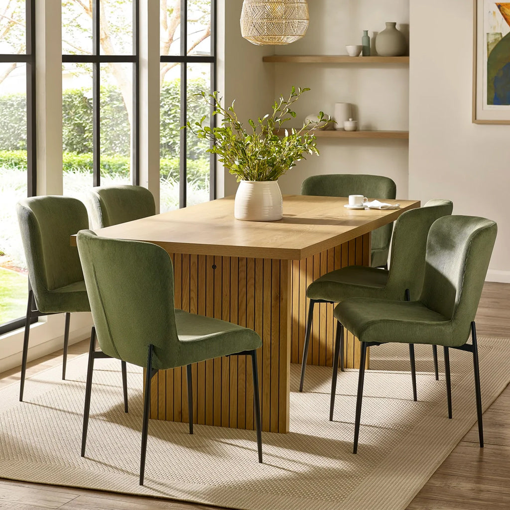 Wooden Dining Table for 4 to 6 People Rectangular - Arundel