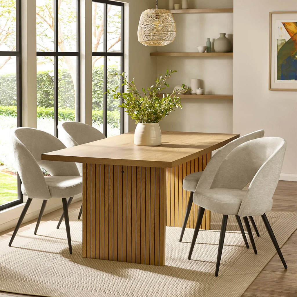 Wooden Dining Table for 4 to 6 People Rectangular - Arundel