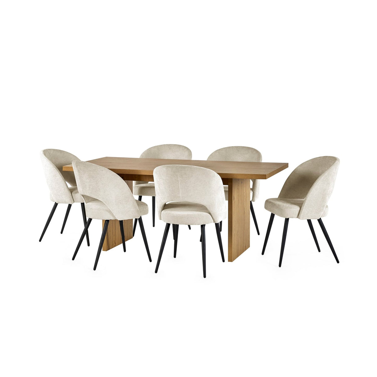 Wooden Dining Table for 4 to 6 People Rectangular - Arundel