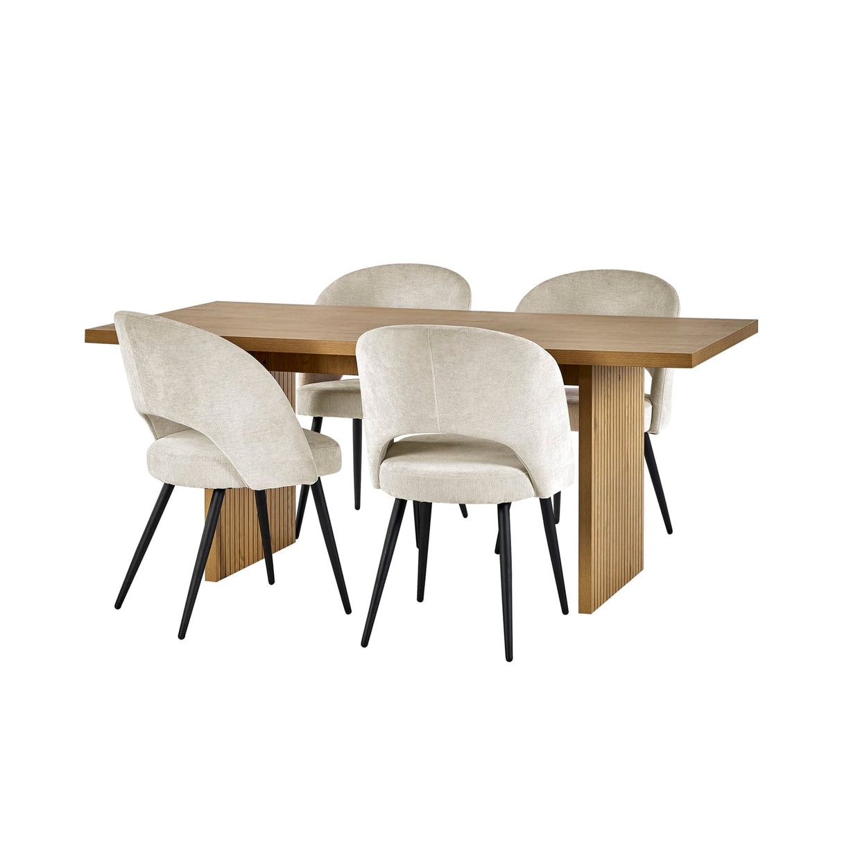 Wooden Dining Table for 4 to 6 People Rectangular - Arundel