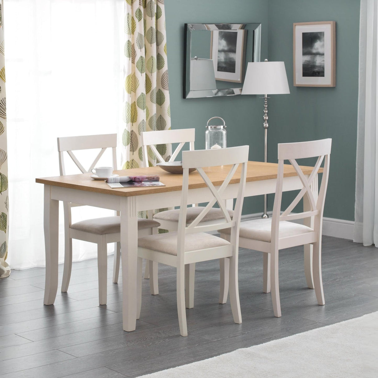 Wooden Dining Table for 4 to 6 People Rectangular - Davenport