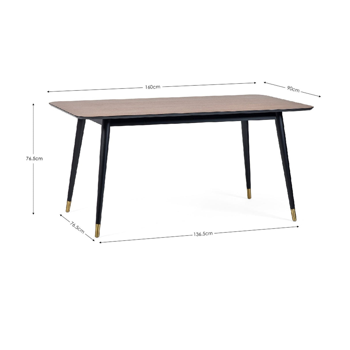 Wooden Dining Table for 4 to 6 People Rectangular - Findlay