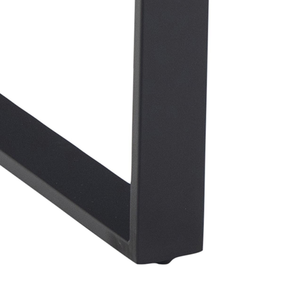 Wooden Dining Table for 4 to 6 People Rectangular in Marble Effect - Amble