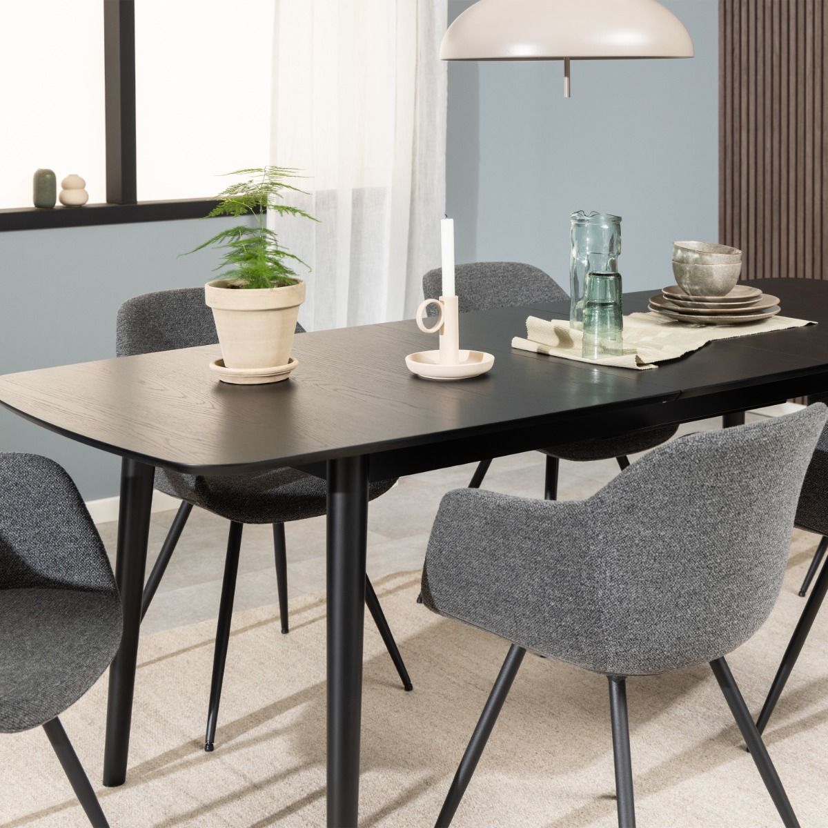 Wooden Dining Table for 4 to 6 People Rectangular - Montreux