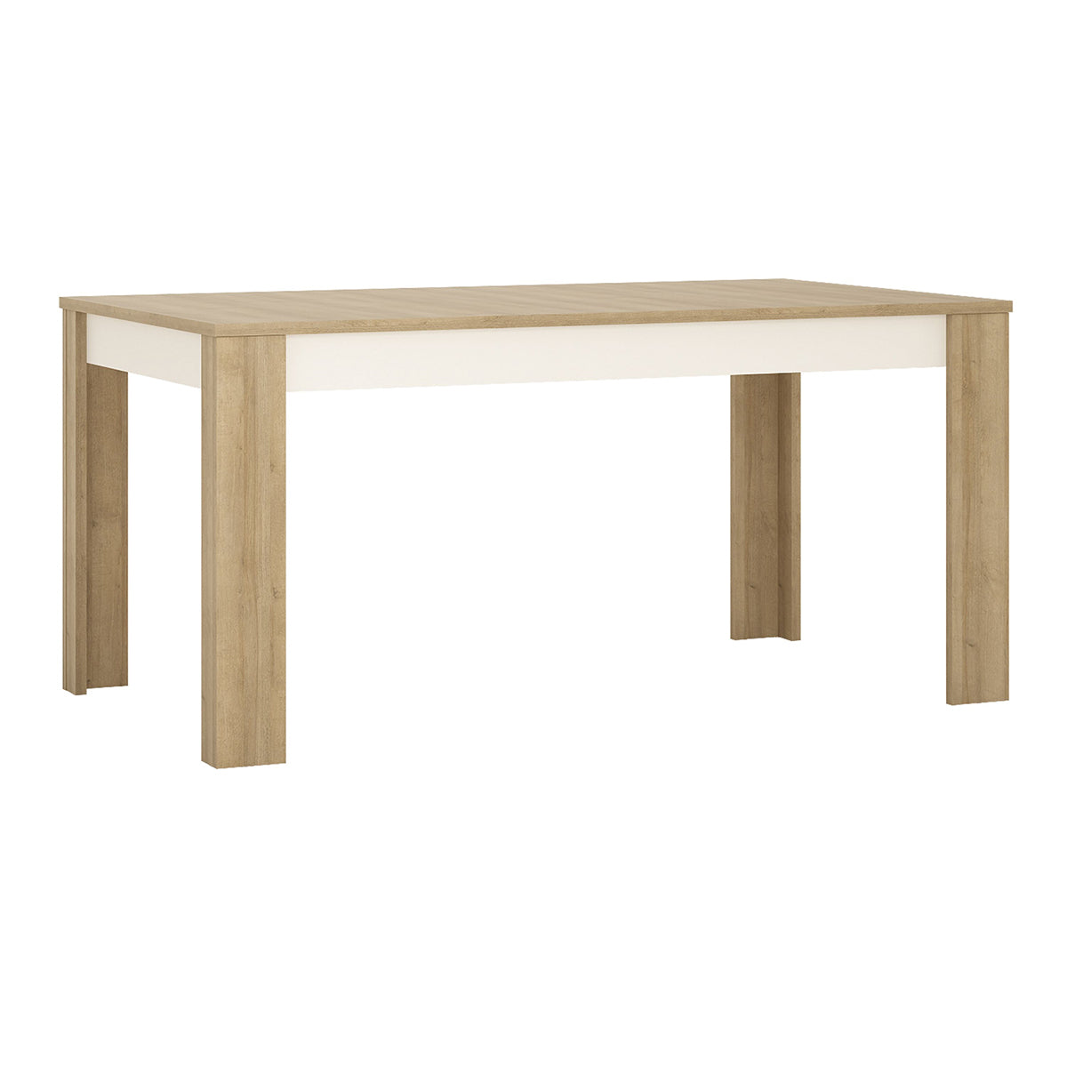 Wooden Dining Table for 6 to 8 People Large Extending Rectangular - Lyon