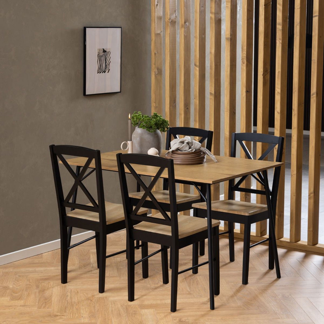 Wooden Dining Table for 6 People Rectangular - Peru