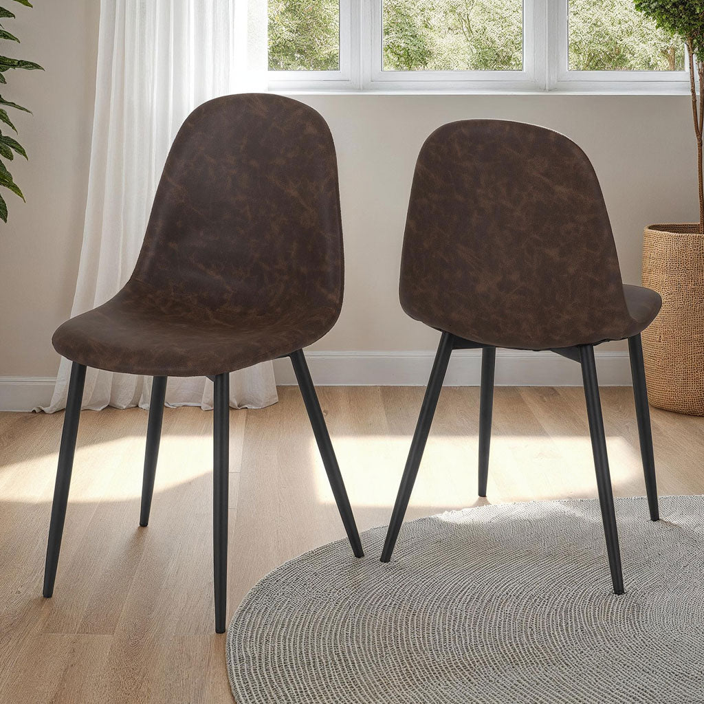 Wooden Dining Table With 6 Athens Dining Chairs - Hamilton