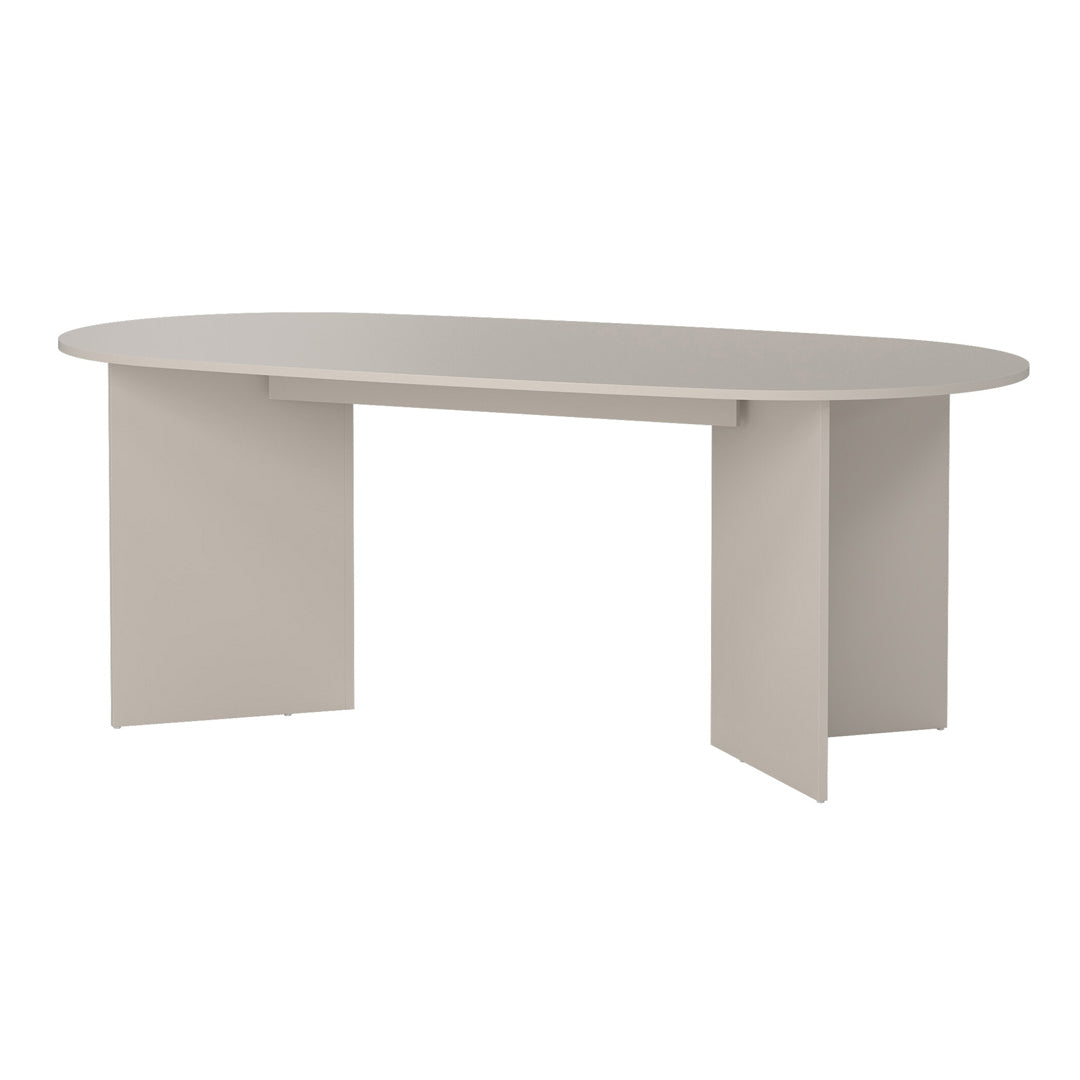 Wooden Dining Table in Oval for 4 People - Family