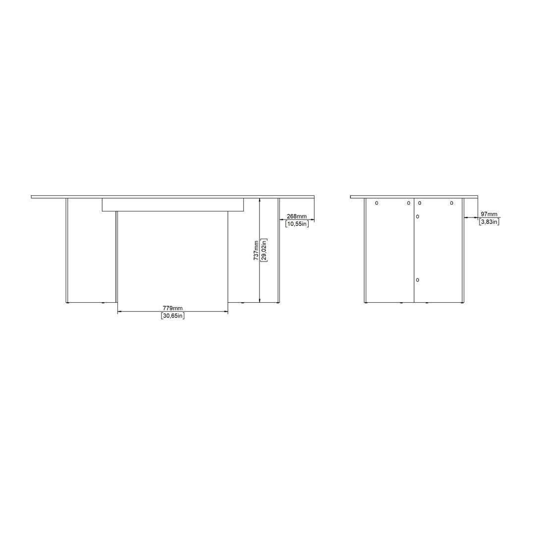 Wooden Dining Table in Rectangular for 4 People - Family