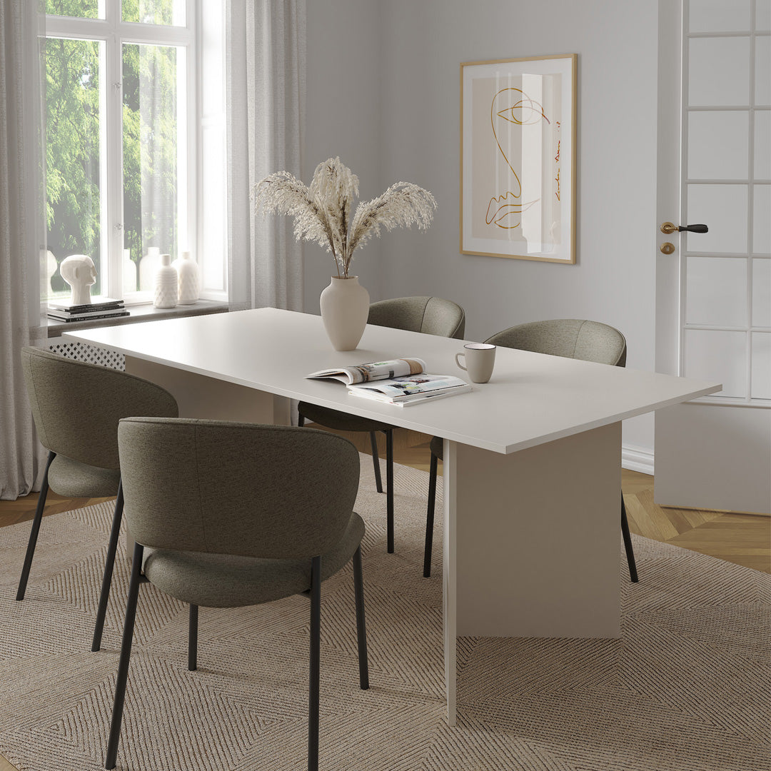 Wooden Dining Table in Rectangular for 4 People - Family