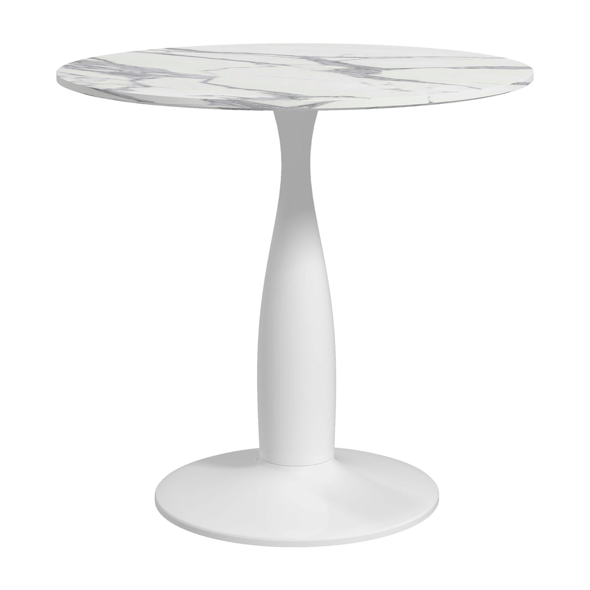 Wooden Dining Table Round for 4 People - Velmora