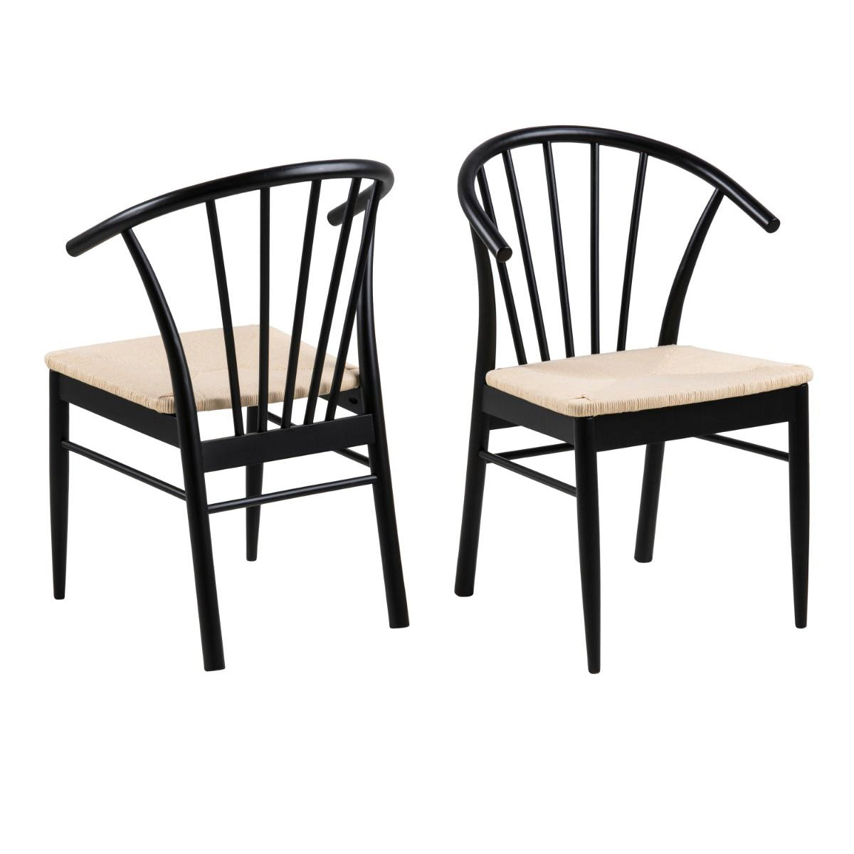 Wooden Dining Table Round Extending With 6 Cassandra Black Dining Chairs - Montreux