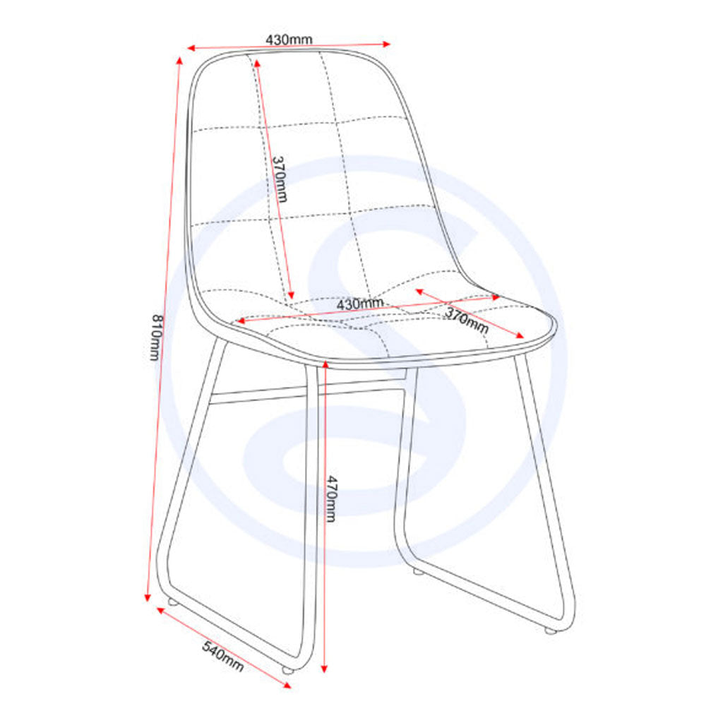 Wooden Dining Table Straight Edge With 4 Lukas Dining Chairs - Quebec
