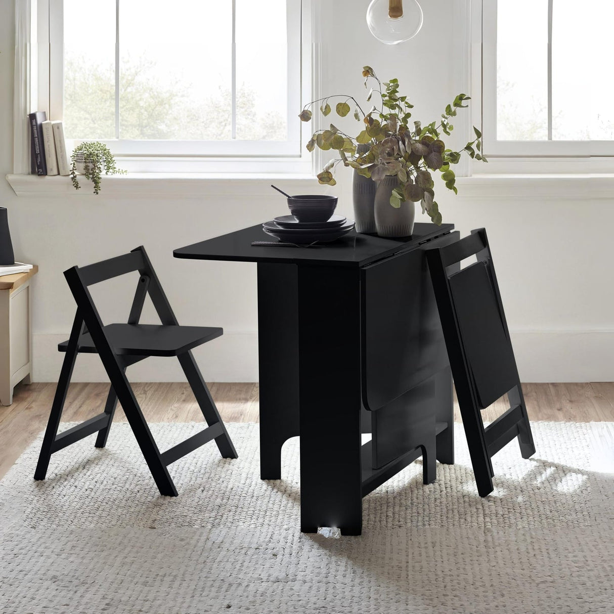 Wooden Dining Table With 2 Chairs - Gatan