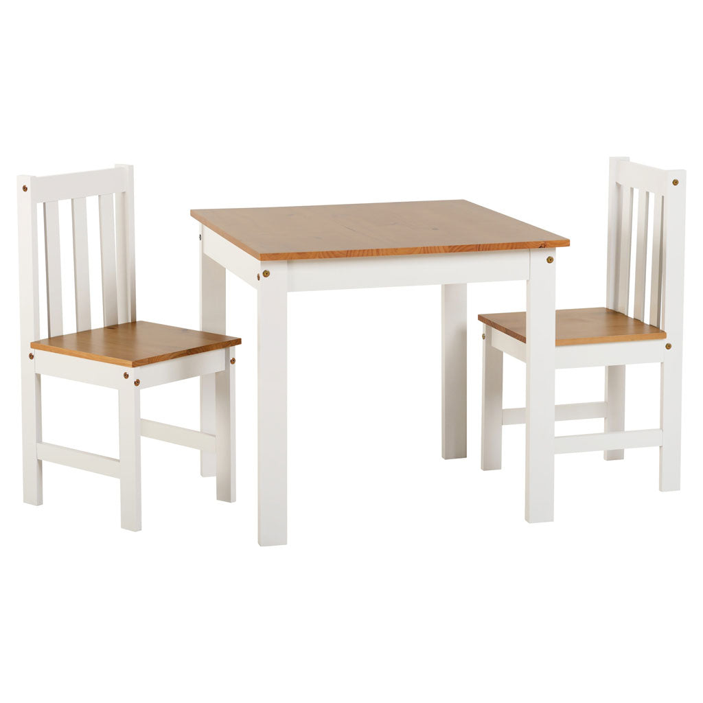 Wooden Dining Table With 2 Dining Chairs - Ludlow