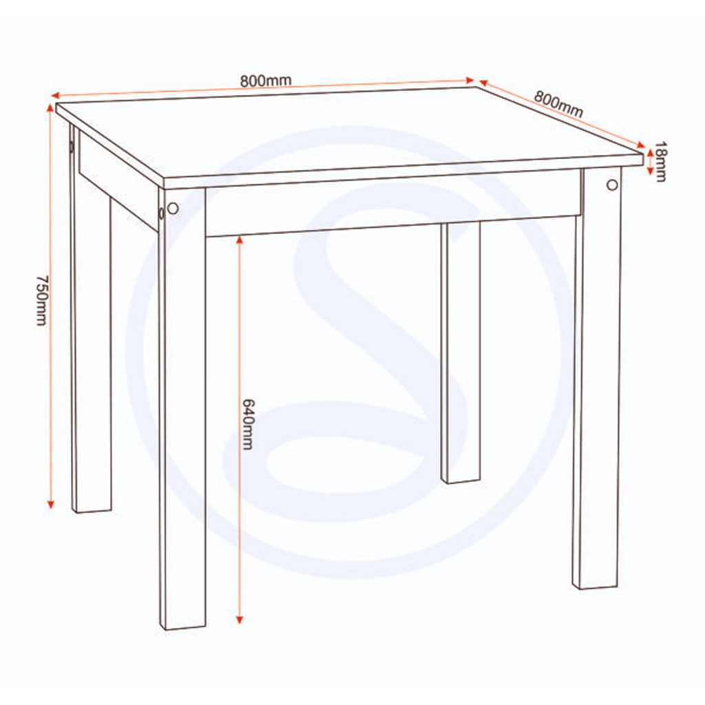 Wooden Dining Table With 2 Dining Chairs - Ludlow