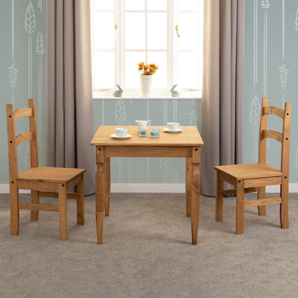 Wooden Dining Table With 2 Dining Chairs - Rio