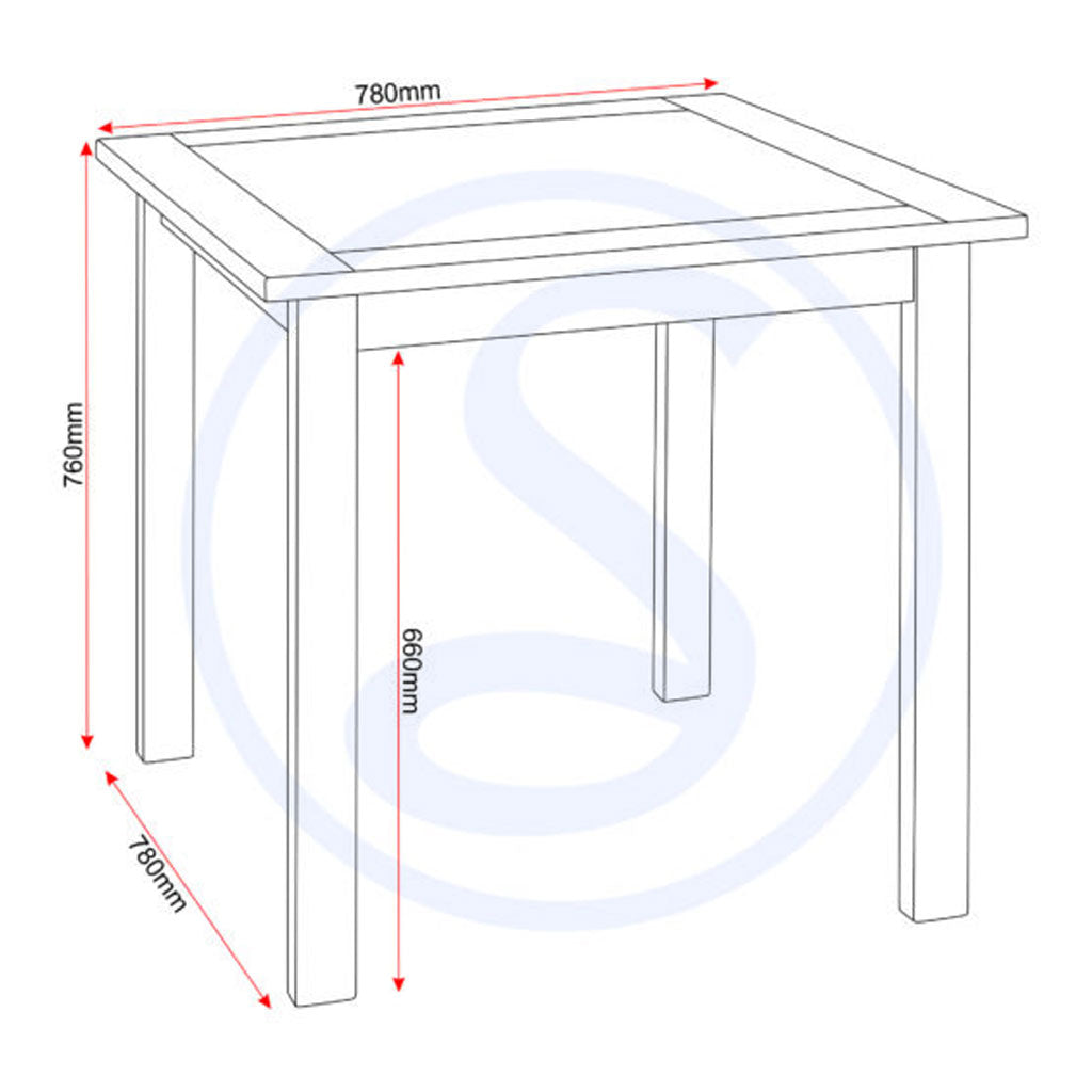 Wooden Dining Table With 2 Dining Chairs - Salvador